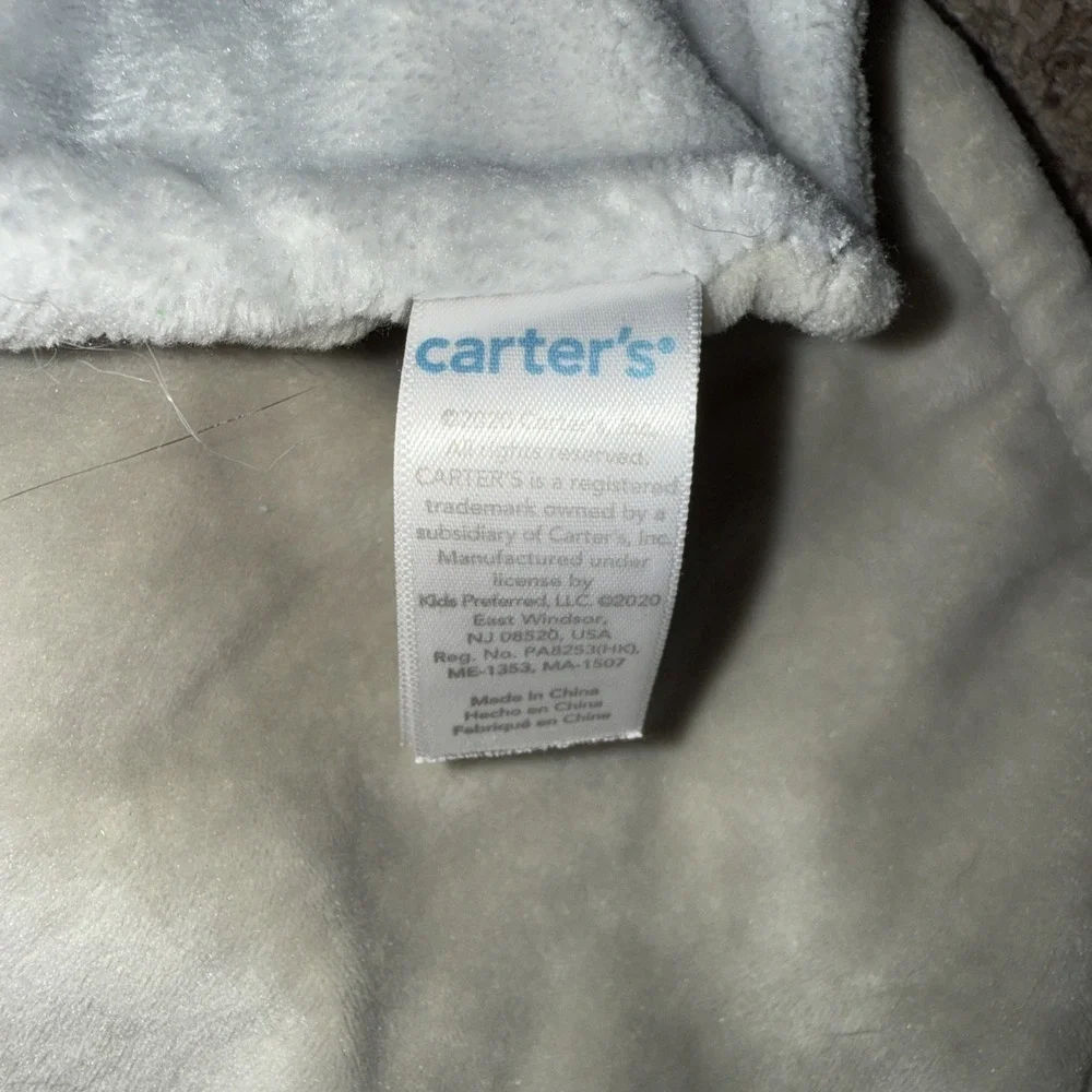 Carter's Long Eared Bunny Rabbit Lovey Security Blanket Gray Pink‎ 2020